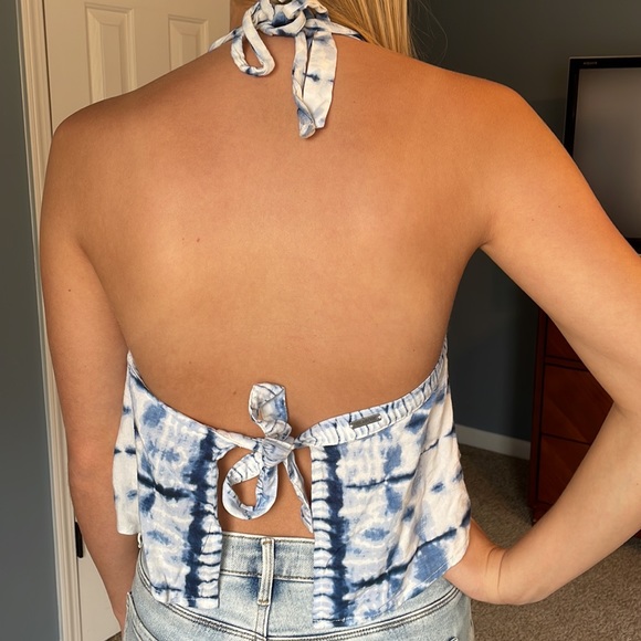 Billabong M halter crop top blue shite - Picture 4 of 12